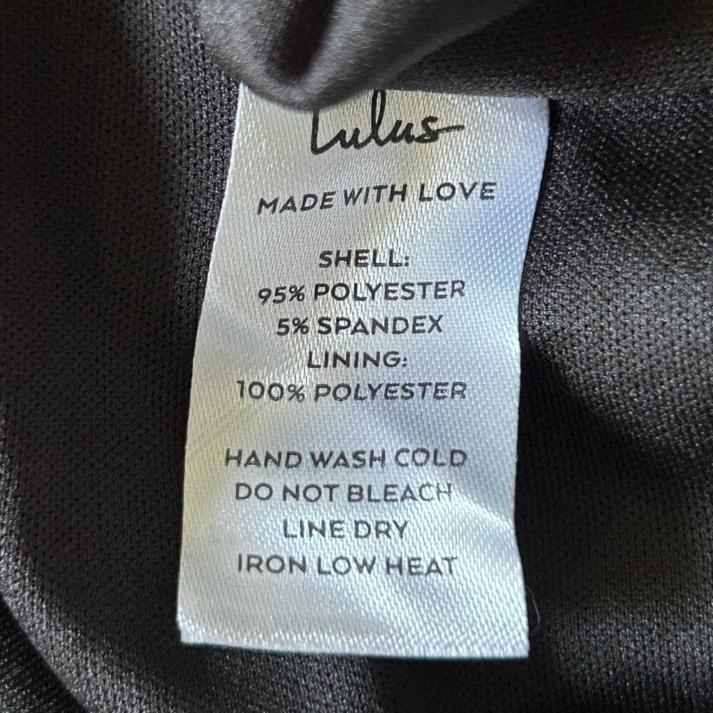 Lulus Black Formal Maxi Dress Sleeveless V Neck Evening Gown Wedding Guest M NWT - Picture 8 of 8